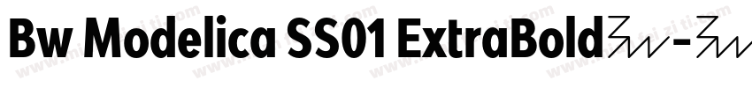Bw Modelica SS01 ExtraBold免字体转换